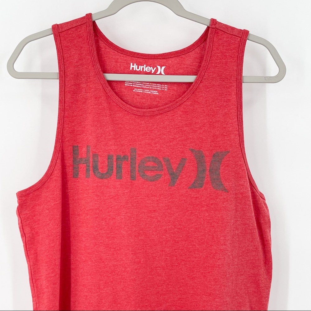Hurley Heathered Red Tank Top Mens Size Medium - Picture 3 of 9